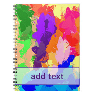 Rainbow Kaleidoscope Butterfliegen Notizblock