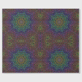 Rainbow Kaleidoscope Herz-Muster-Packpapier Geschenkpapier (Flach)