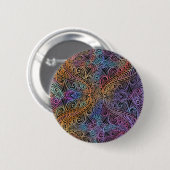 Rainbow Kaleidoscope Mandala Button (Vorne & Hinten)