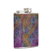 Rainbow Kaleidoscope Mandala Flachmann (Rechts)