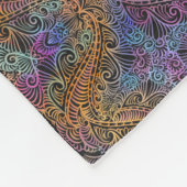Rainbow Kaleidoscope Mandala Fleecedecke (Ecke)