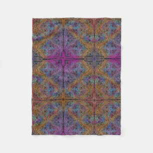 Rainbow Kaleidoscope Mandala Fleecedecke