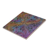 Rainbow Kaleidoscope Mandala Fliese (Seite)