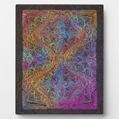 Rainbow Kaleidoscope Mandala Fotoplatte (Vorderseite)