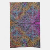 Rainbow Kaleidoscope Mandala Handtuch (Vertikal)