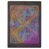 Rainbow Kaleidoscope Mandala Klemmbrett (Rückseite)