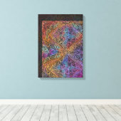 Rainbow Kaleidoscope Mandala Leinwanddruck (Insitu (Holzboden))