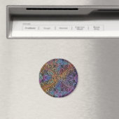 Rainbow Kaleidoscope Mandala Magnet (In Situ (Geschirrspüler))