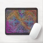 Rainbow Kaleidoscope Mandala Mousepad (Mit Mouse)