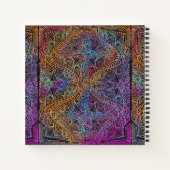 Rainbow Kaleidoscope Mandala Notizblock (Rückseite)