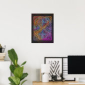 Rainbow Kaleidoscope Mandala Poster (Heimbüro)