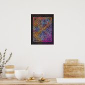 Rainbow Kaleidoscope Mandala Poster (Küche)
