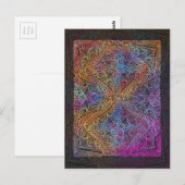 Rainbow Kaleidoscope Mandala Postkarte (Vorne/Hinten)