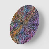 Rainbow Kaleidoscope Mandala Runde Wanduhr (Winkel)