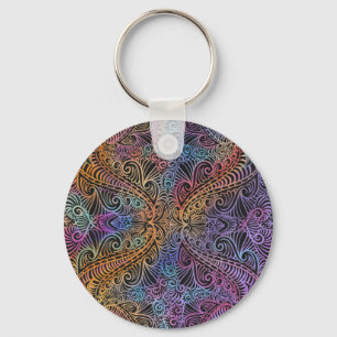 Rainbow Kaleidoscope Mandala Schlüsselanhänger