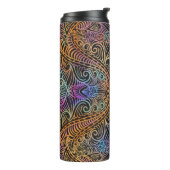 Rainbow Kaleidoscope Mandala Thermosbecher (Nach links gedreht)