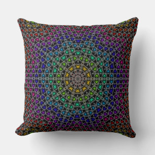 Rainbow Kaleidoskop Herts Muster Kissen