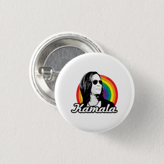 Rainbow Kamala Aviators Button (Vorne & Hinten)