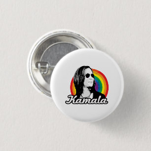 Rainbow Kamala Aviators Button