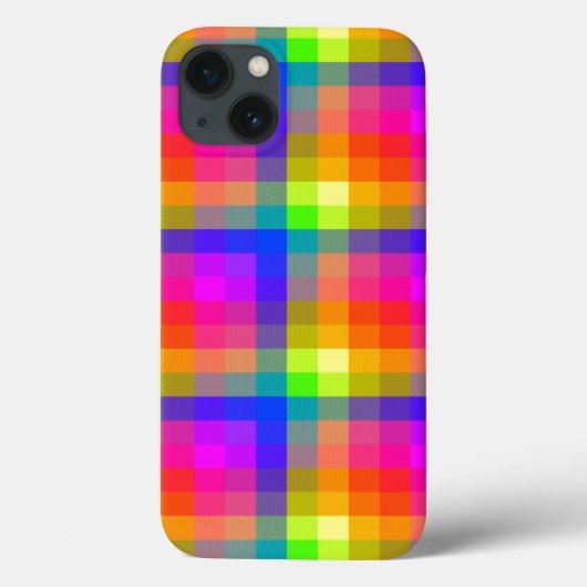 Rainbow Kariert Blocks Pride Bright and Fun Case-Mate iPhone Hülle (Rückseite)