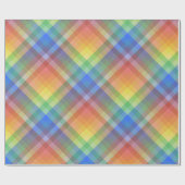 Rainbow Kariert Geschenkpapier (Flach)