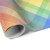 Rainbow Kariert Geschenkpapier (Rolleneckpunkt)