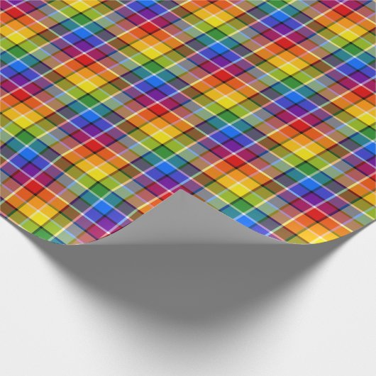 Rainbow Kariert Geschenkpapier (Ecke)