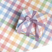 Rainbow kariert Gingham niedliche, farbige Pastell Geschenkpapier