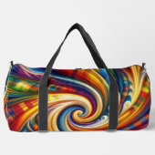 Rainbow Kariert Moderne Kunst, Abstraktes Rainbow Duffle Bag (Vorderseite)