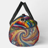 Rainbow Kariert Moderne Kunst, Abstraktes Rainbow Duffle Bag (Rechts)