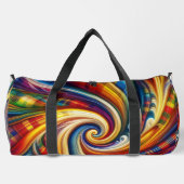 Rainbow Kariert Moderne Kunst, Abstraktes Rainbow Duffle Bag (Rückseite)
