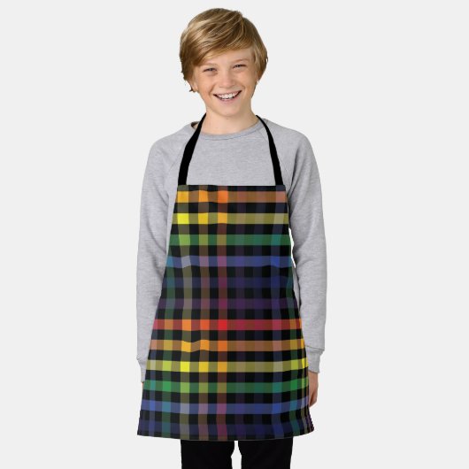 Rainbow Kariert Schürze (Getragen)