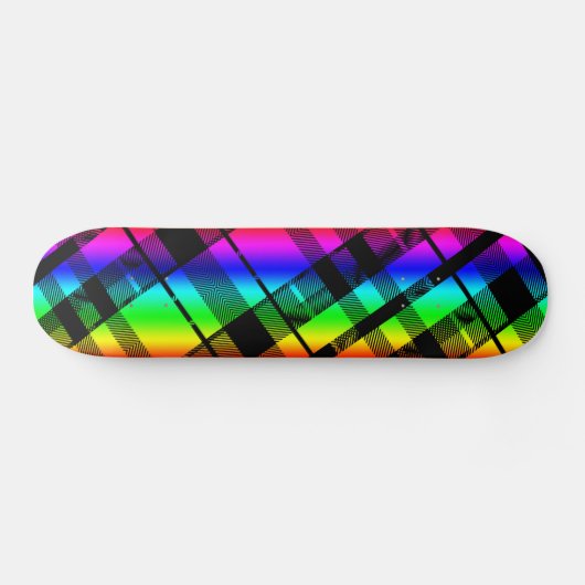 Rainbow Kariert Skateboard Deck (Horizontal)