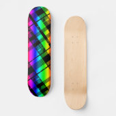 Rainbow Kariert Skateboard Deck (Vorderseite)