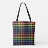 Rainbow Kariert Tasche (Rückseite)