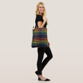 Rainbow Kariert Tasche (Am Model)