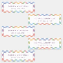 Rainbow karierte niedliche personalisierte Kinders