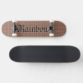 Rainbow Karo Tartan Scottish Kariert Pattern Skateboard (Horizontal)