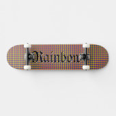 Rainbow Karo Tartan Scottish Kariert Pattern Skateboard (Horizontal)