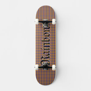 Rainbow Karo Tartan Scottish Kariert Pattern Skateboard