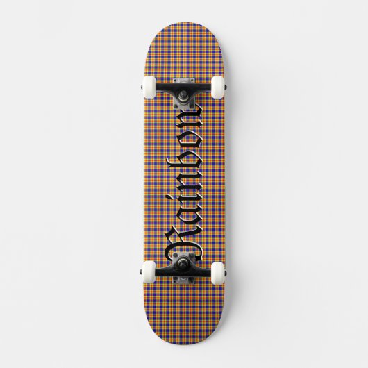 Rainbow Karo Tartan Scottish Kariert Pattern Skateboard (Vorderseite)