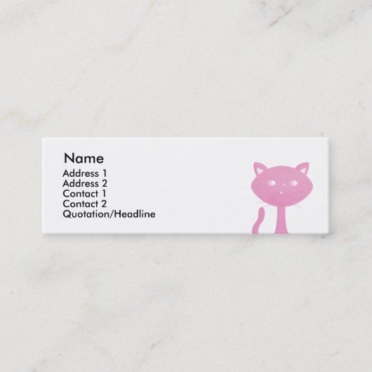 Rainbow-Kätzchen Mini Visitenkarte (Vorderseite)