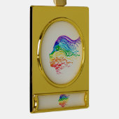 Rainbow-Keramik Banner-Ornament Gold (Rechts)