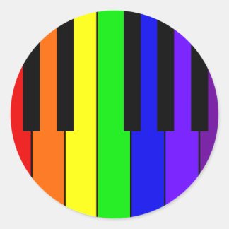 Rainbow Keyboard Runder Aufkleber
