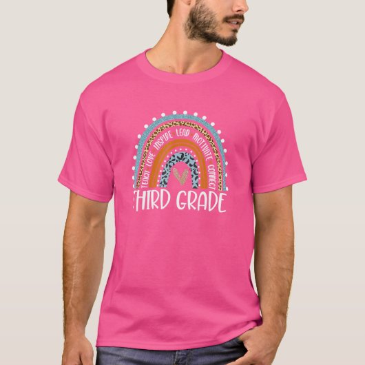 Rainbow Kid Teacher Team Kinder Sq T-Shirt (Vorderseite)