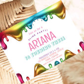 Rainbow Kids 3rd Slide Birthday Party Einladung