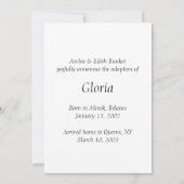 Rainbow Kids Adoption Ankündigung (Rückseite)