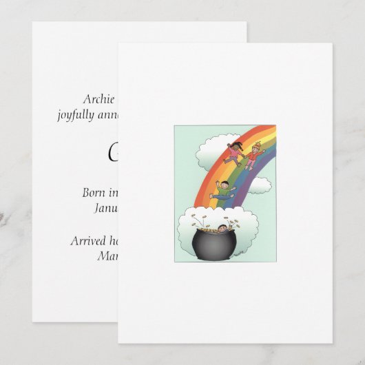 Rainbow Kids Adoption Ankündigung (Vorne/Hinten)