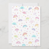 Rainbow Kids Birthday Party Invitation Magical  Einladung (Rückseite)