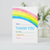 Rainbow Kids Danke Karte (Stehend Vorderseite)